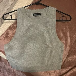 Thick Grey Tee/Crop Top